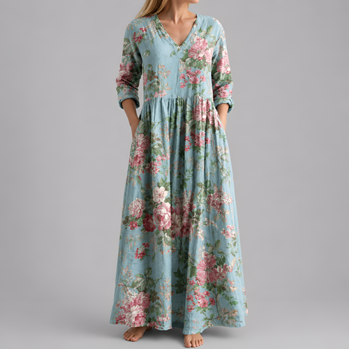 Abstract Print Relaxed Maxi Dress