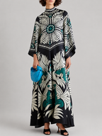 Relaxed Printed Maxi Kaftan Dress