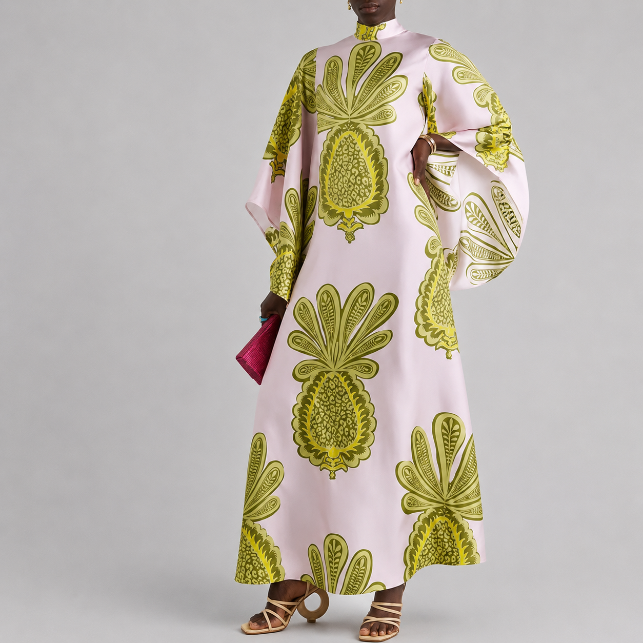 Relaxed Printed Maxi Kaftan Dress