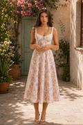 Women's Floral Maxi Dress with Ruffle Details