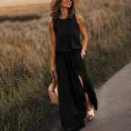 Relaxed Sleeveless Maxi Dress