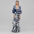 Floral Puff Sleeve Maxi Dress