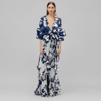 Floral Puff Sleeve Maxi Dress