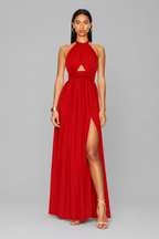 Halter Neck Evening Maxi Dress