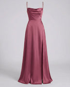 Charlotte | Women’s Sleeveless Evening Maxi Dress With Draped Neckline