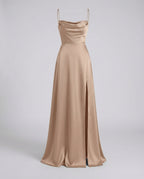 Charlotte | Women’s Sleeveless Evening Maxi Dress With Draped Neckline