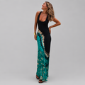 Printed Sleeveless Maxi Dress