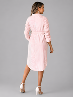 Relaxed Button-Down Maternity Shirt Dress