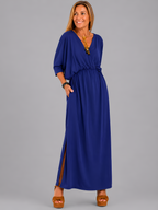 Relaxed Elastic Waist Maxi Dress