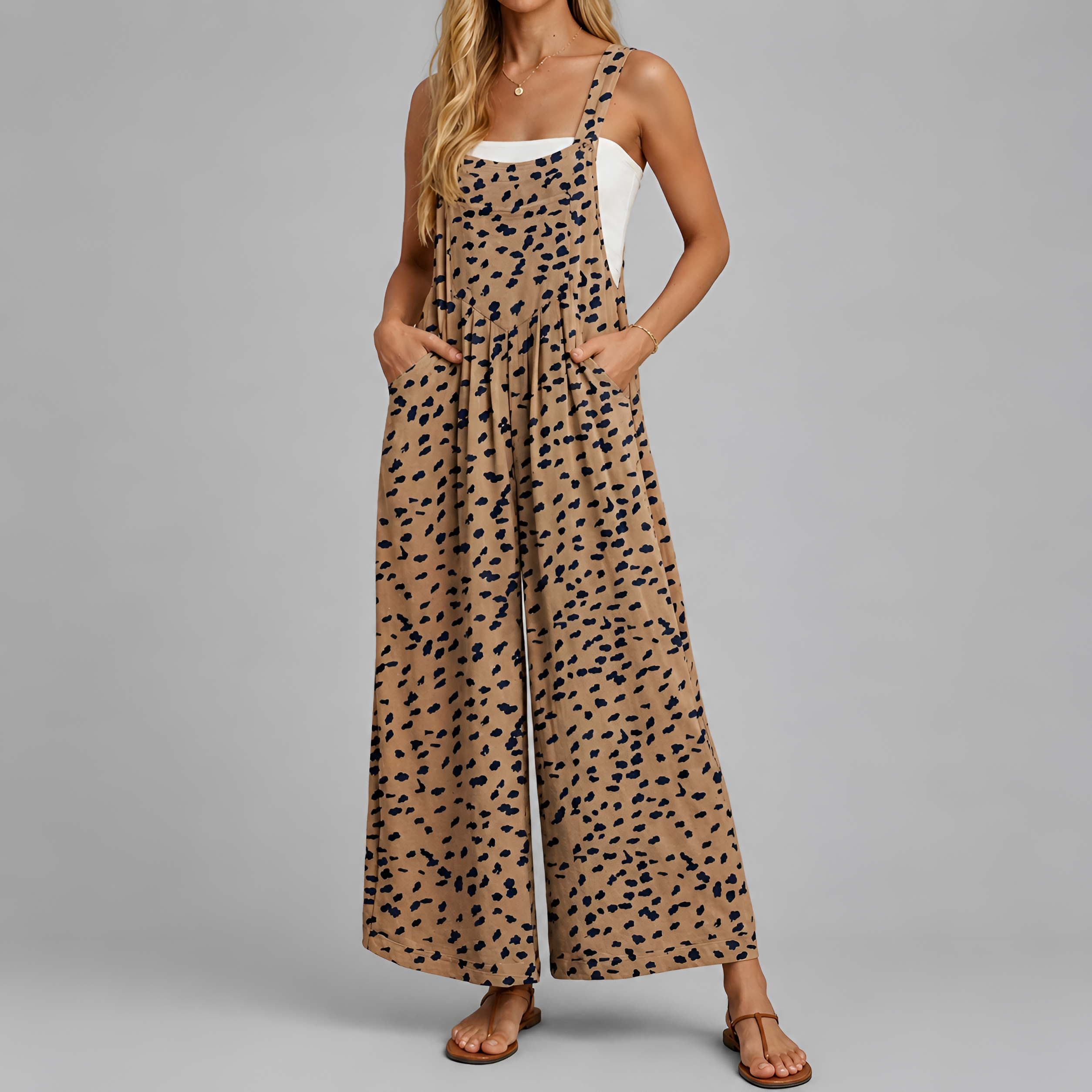 Relaxed Wide-Leg Pocket Jumpsuit