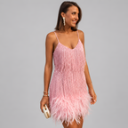 Sequin Fringe Mini Dress