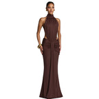 Women's Halter Neck Cut-Out Dress