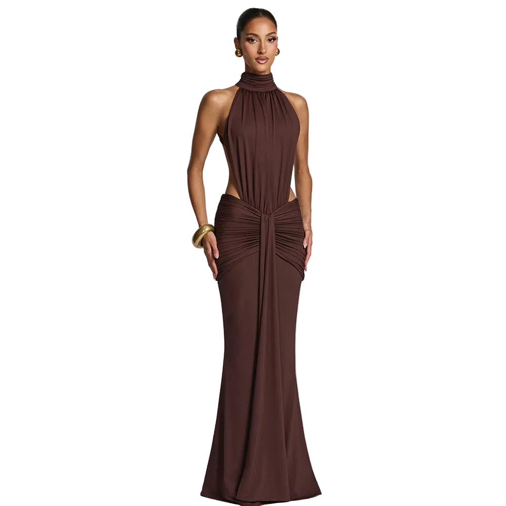 Women's Halter Neck Cut-Out Dress