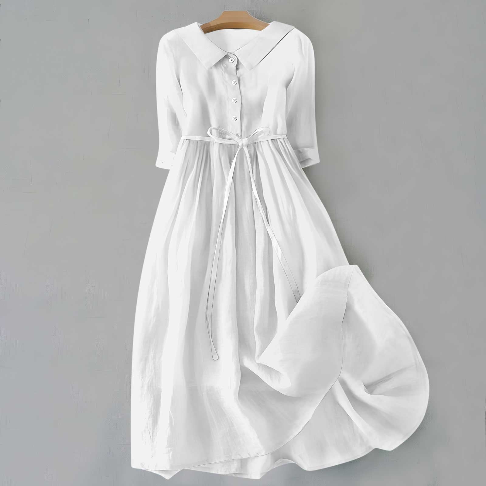 Womens Relaxed Fit Cotton Maxi Summer Dress Casual