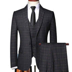 Men's Three Piece Suit With Notch Lapel