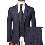 Men's Three Piece Suit With Notch Lapel