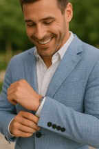 Men's Slim Fit Summer Suit with Tailored Two-Piece Set