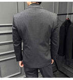 Men's Pinstripe Three Piece Slim Fit Suit