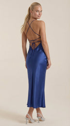 Maxi Dress Women V-Neck Long Sleeves Evening