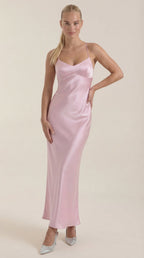 Maxi Dress Women V-Neck Long Sleeves Evening