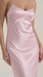 Maxi Dress Women V-Neck Long Sleeves Evening