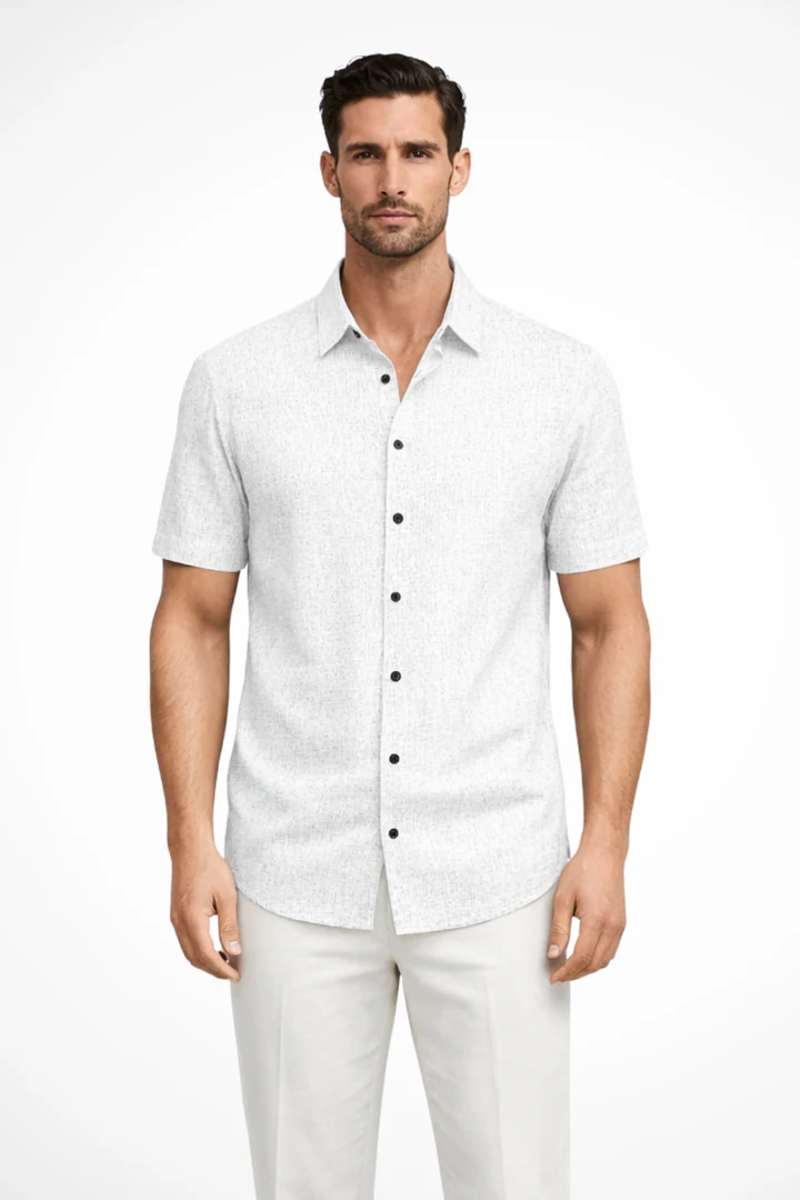Men’s Button-Down Shirt with Pointed Collar