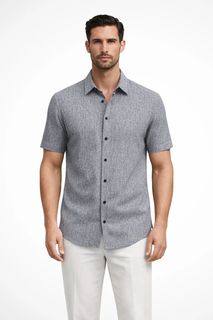 Men’s Button-Down Shirt with Pointed Collar