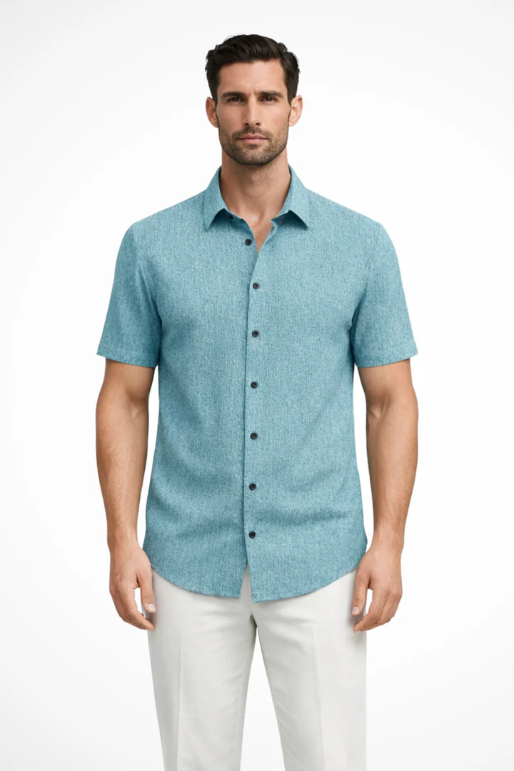 Men’s Button-Down Shirt with Pointed Collar
