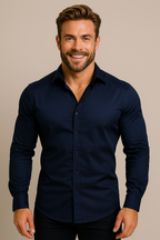 Men’s Long Sleeve Shirt with Wrinkle Free Finish
