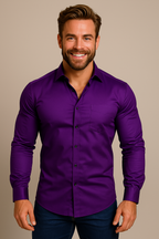Men’s Long Sleeve Shirt with Wrinkle Free Finish