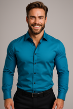 Men’s Long Sleeve Shirt with Wrinkle Free Finish