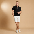Men’s Slim Fit Short Sleeve Zip Polo Shirt