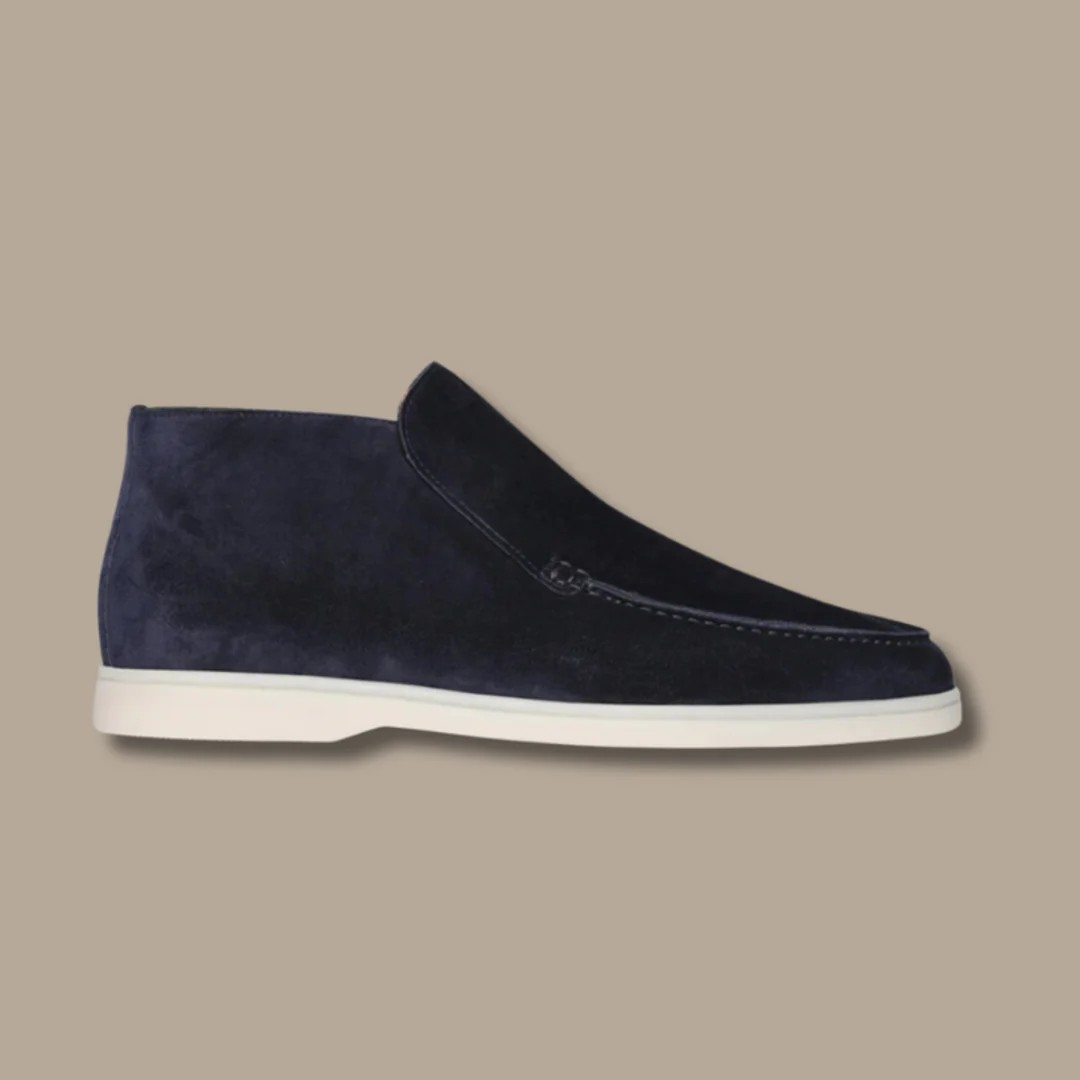 Men’s Slip On Ankle Loafer with Contrast Sole