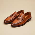 Men’s Woven Slip On Loafers with Tassel Detail