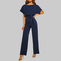 Women’s Boat Neck Wide Leg Jumpsuit