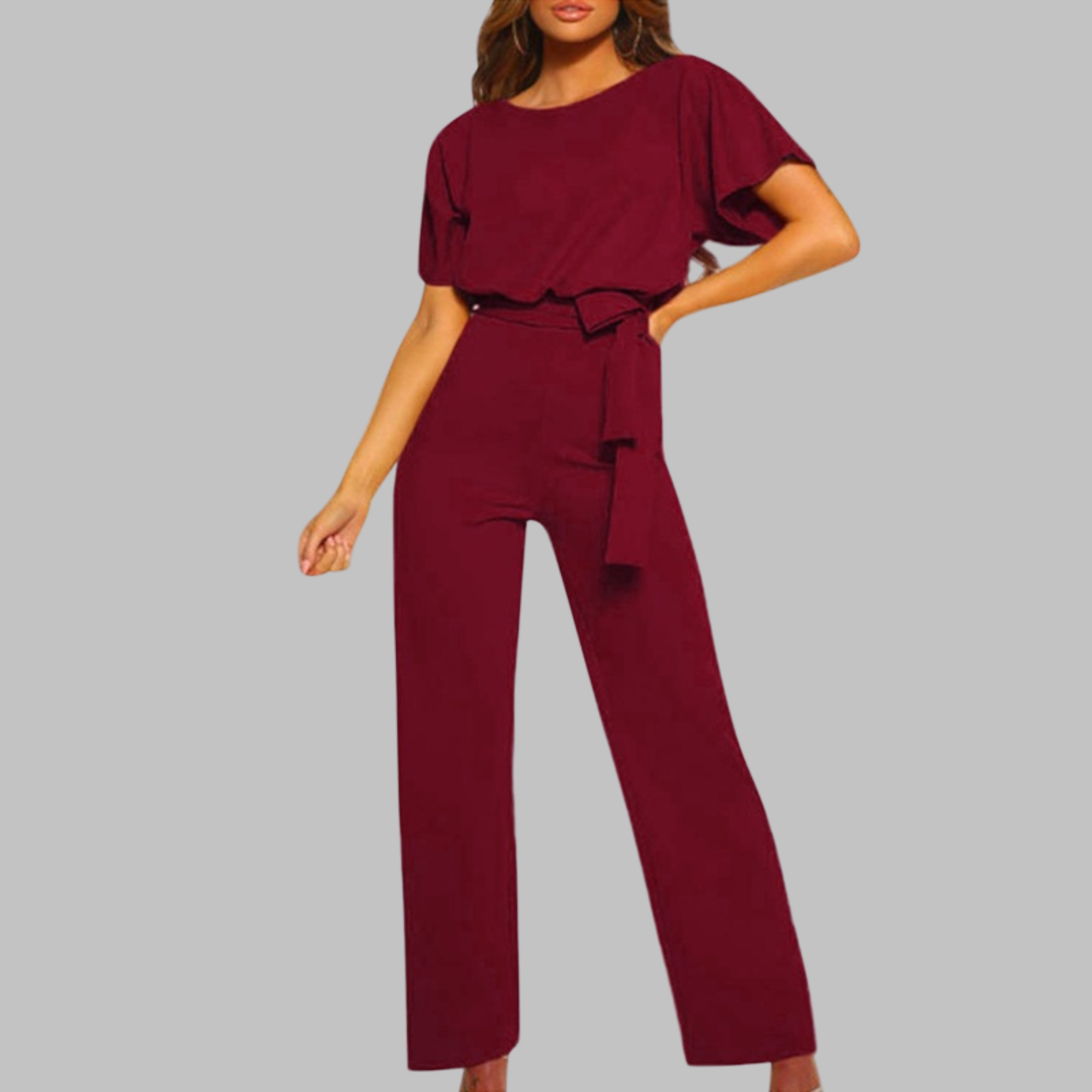 Women’s Boat Neck Wide Leg Jumpsuit