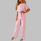 Women’s Boat Neck Wide Leg Jumpsuit