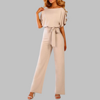 Women’s Boat Neck Wide Leg Jumpsuit