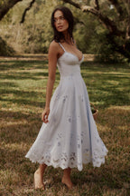 Women’s Broderie Anglaise Cotton Midi Sundress