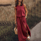 Relaxed Sleeveless Maxi Dress