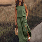 Relaxed Sleeveless Maxi Dress