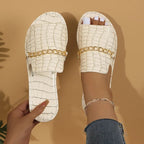 Women’s Croc Embossed Strap Sandals