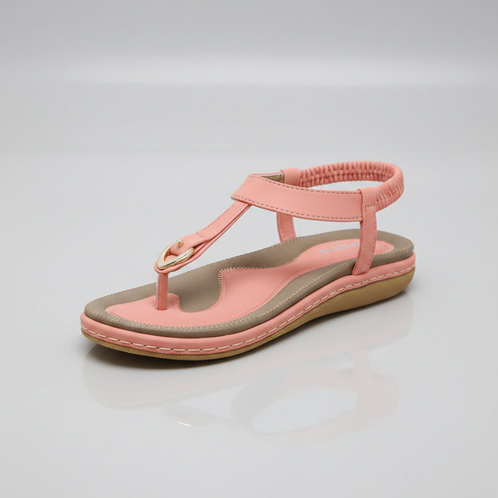 Women’s Flat Strap Sandals with Cushioned Footbed