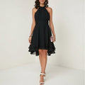 Women’s Halter Neck Sleeveless A-Line Mini Dress
