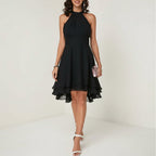 Women’s Halter Neck Sleeveless A-Line Mini Dress