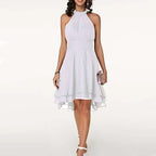 Women’s Halter Neck Sleeveless A-Line Mini Dress