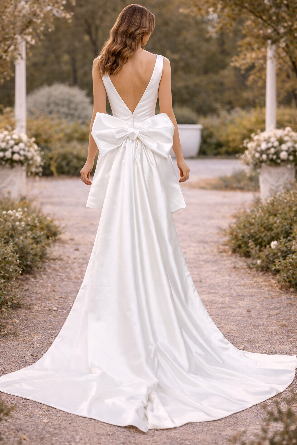 Women’s High Low Mini Dress with Bow Back