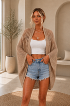 Women’s Open Front Crochet Knit Cardigan