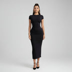 Women’s Short Sleeve Slim Fit Midi Dress