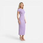 Women’s Short Sleeve Slim Fit Midi Dress